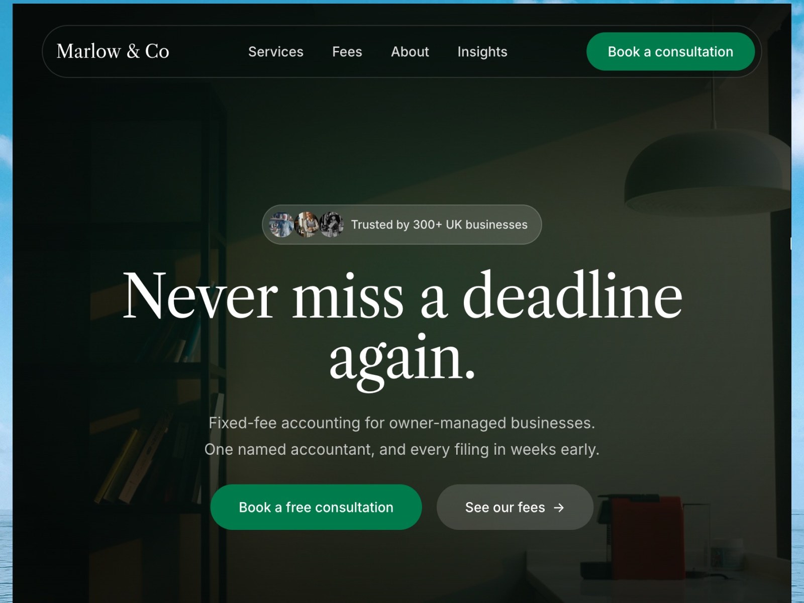 Marlow & Co website template preview