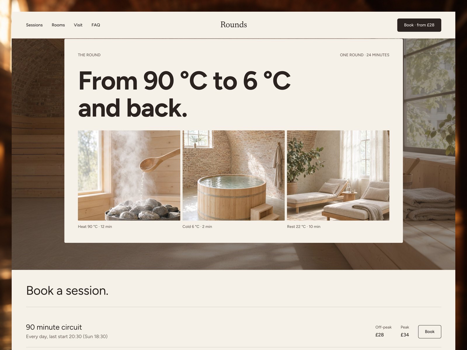 Rounds website template preview