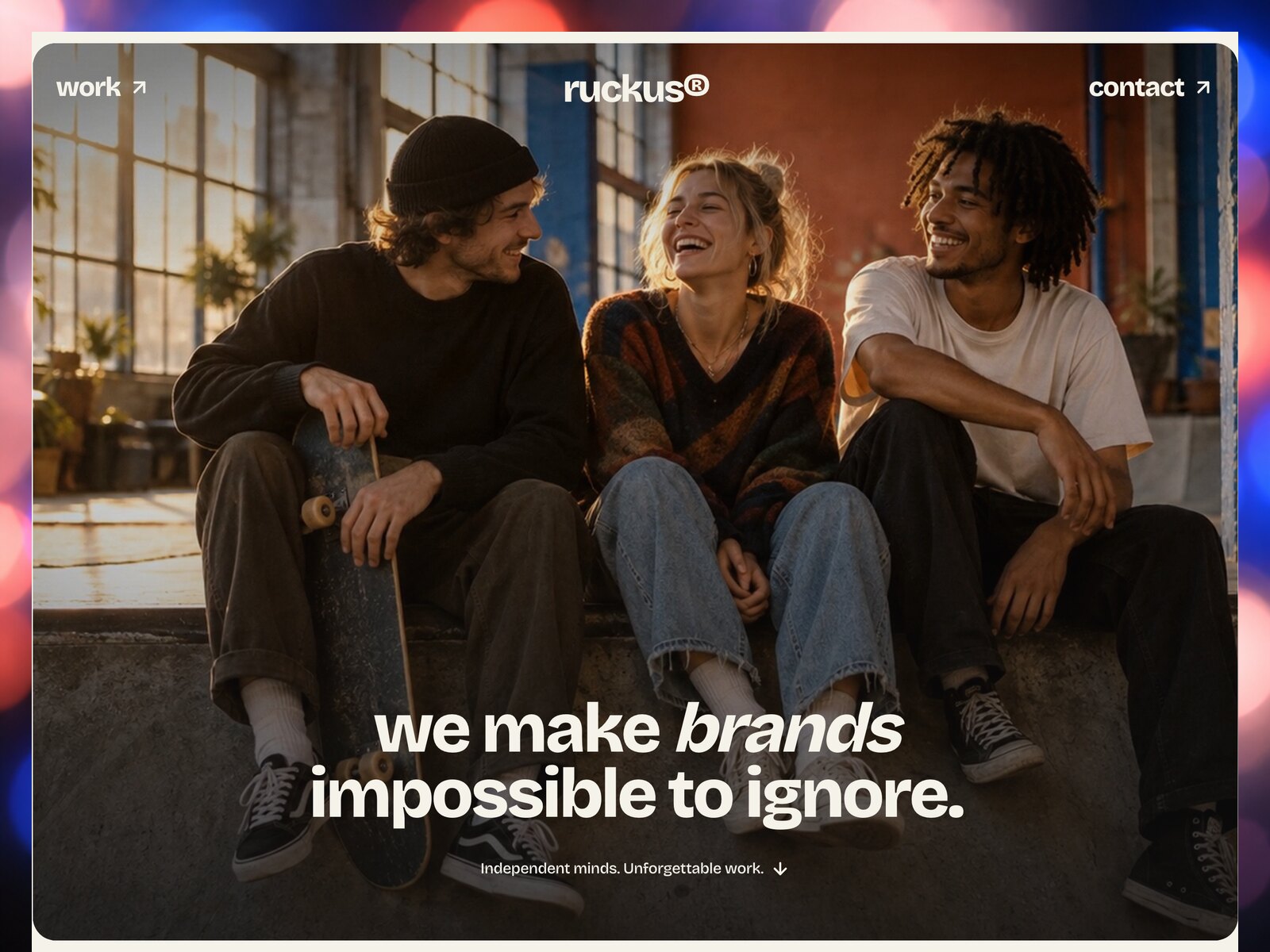 Ruckus website template preview